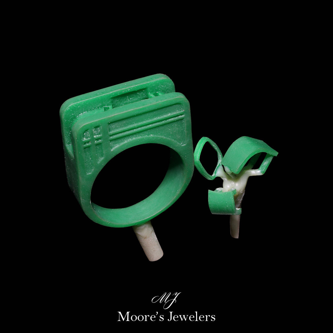 14k Two Tone Man's Back Set Ring