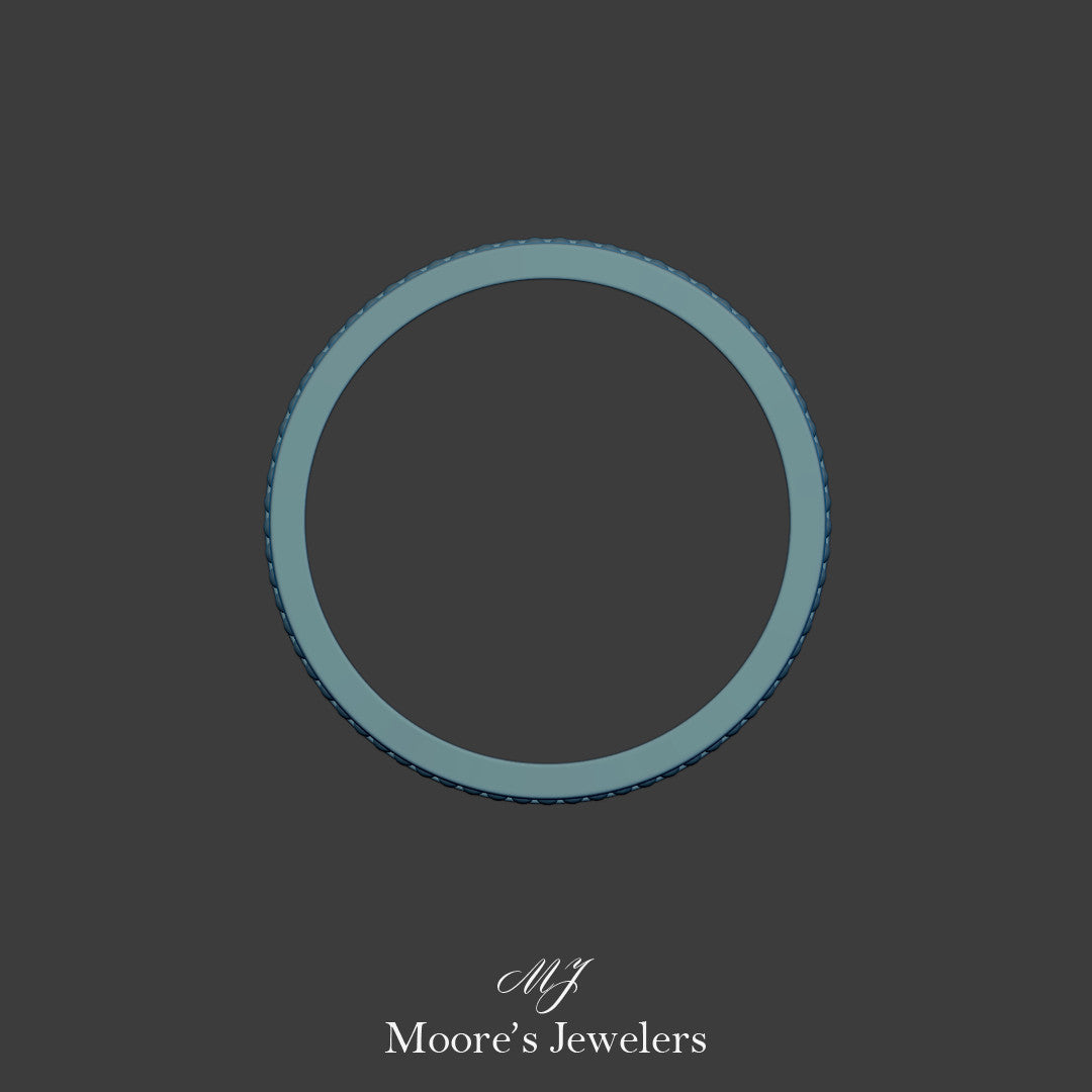 Man's Beaded Wedding Band 3d Model