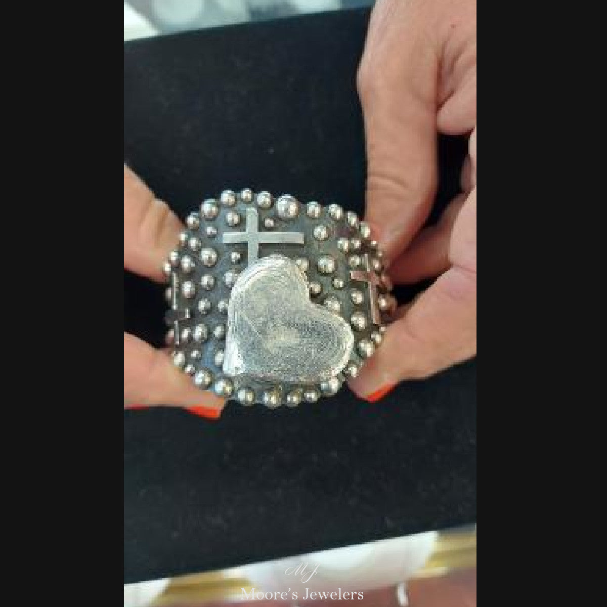 Sterling Silver Heart Bezel Set Pendant Casting