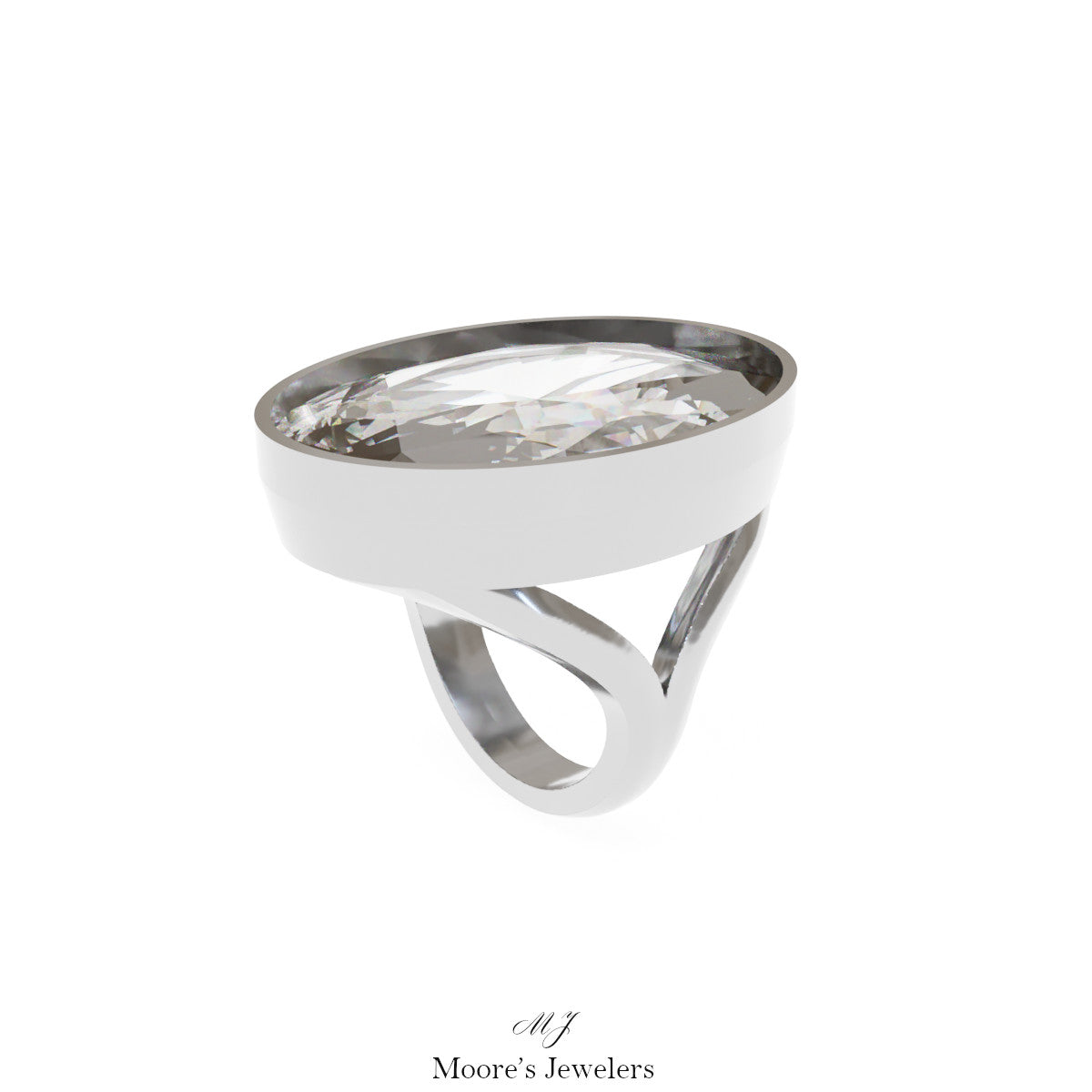 Cast and Iterations of Large Bezel Set Ring