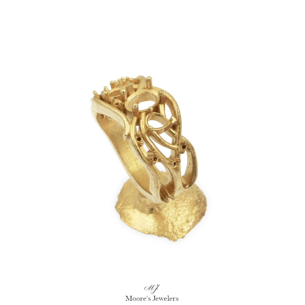 14k Yellow Gold Branch Ring Casting