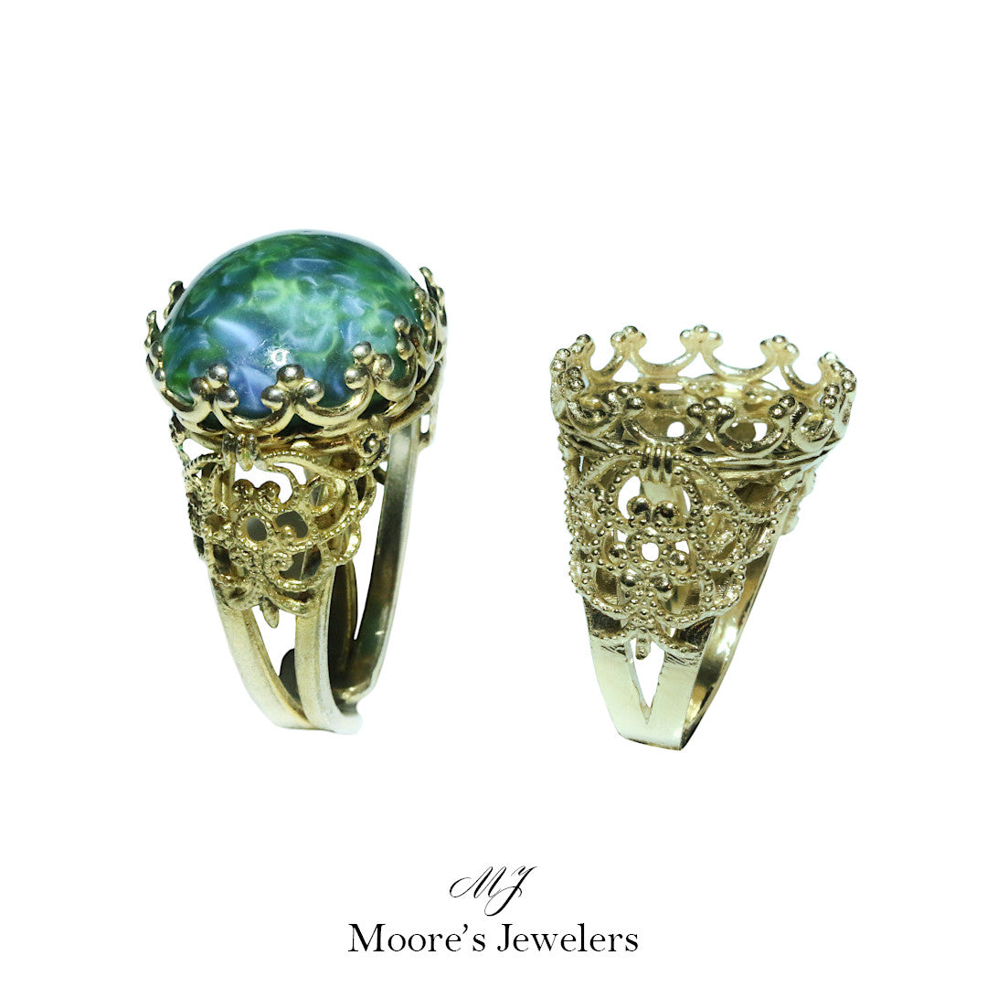 14k Yellow Gold Matching Crown Ring