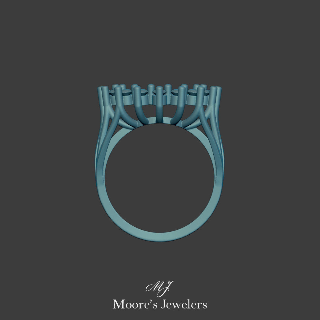 Diamond Coin Holder Ring 3d Model