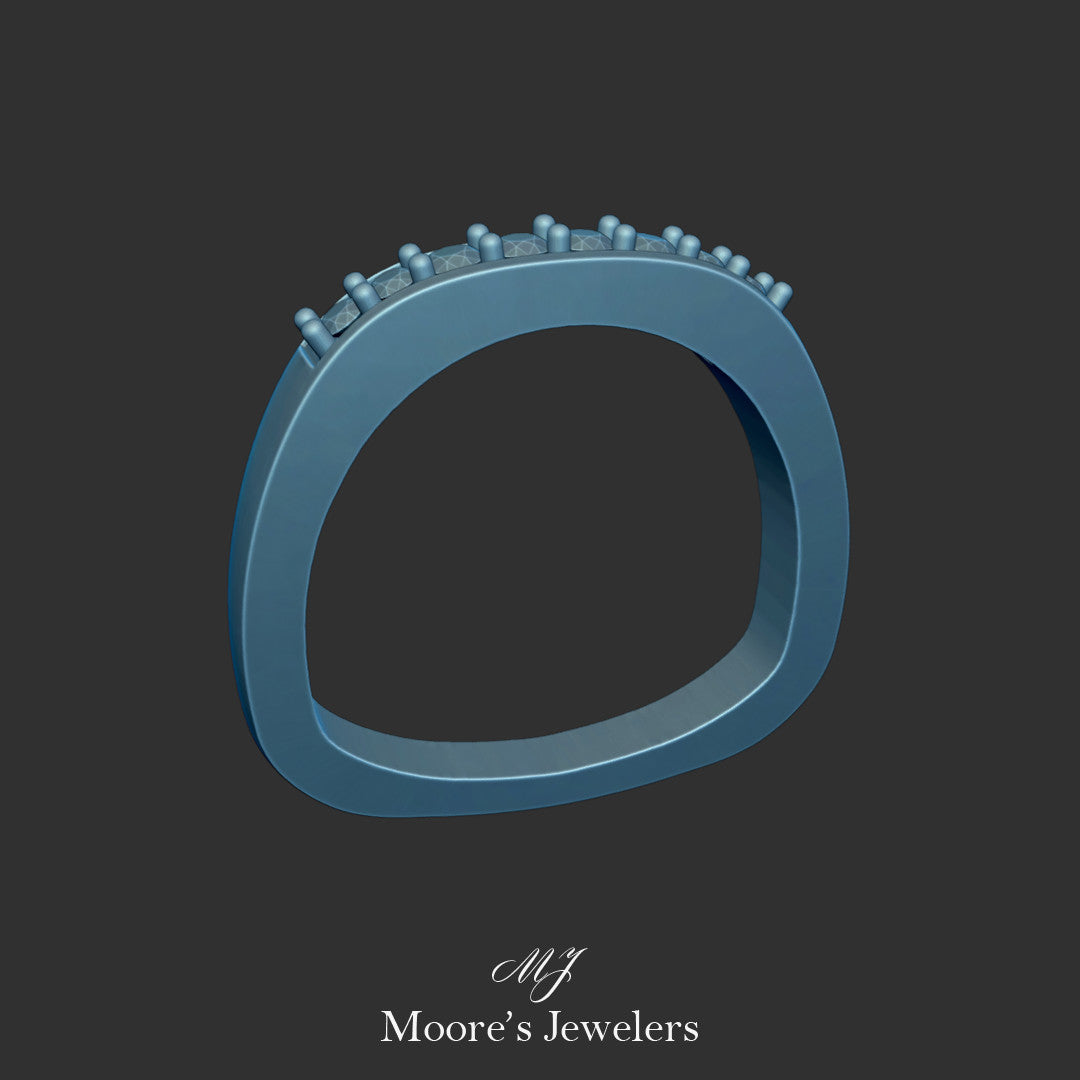 Euro Shank Wedding Band 3d Model