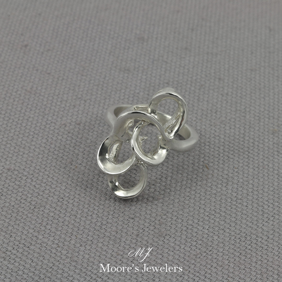 925 Sterling Silver Free Form Ring