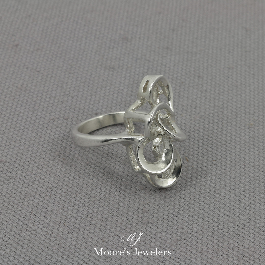 925 Sterling Silver Free Form Ring