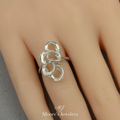 925 Sterling Silver Free Form Ring