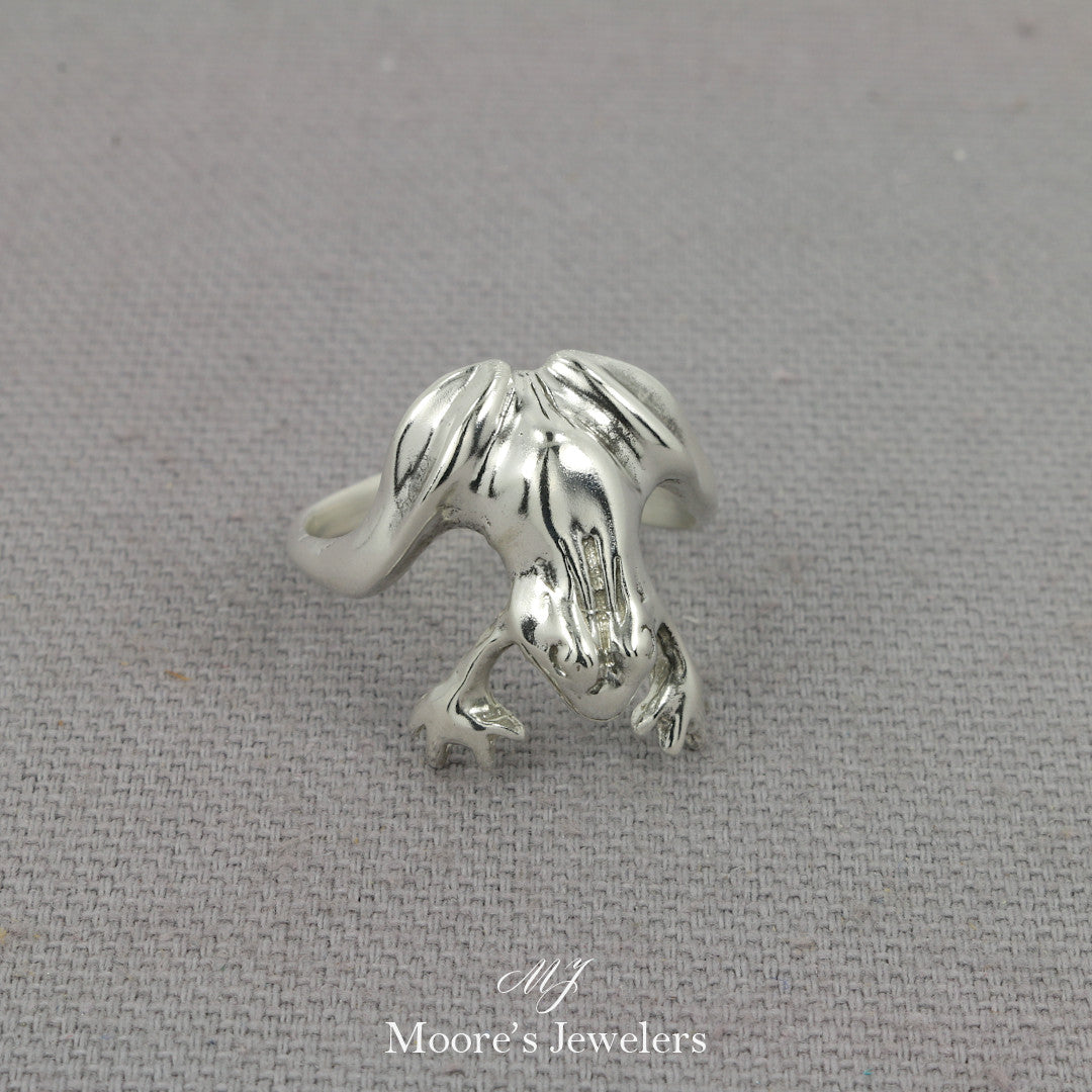 925 Sterling Silver Frog Ring