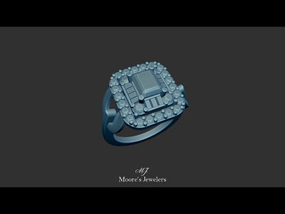 Diamond Cocktail Ring 3d Model