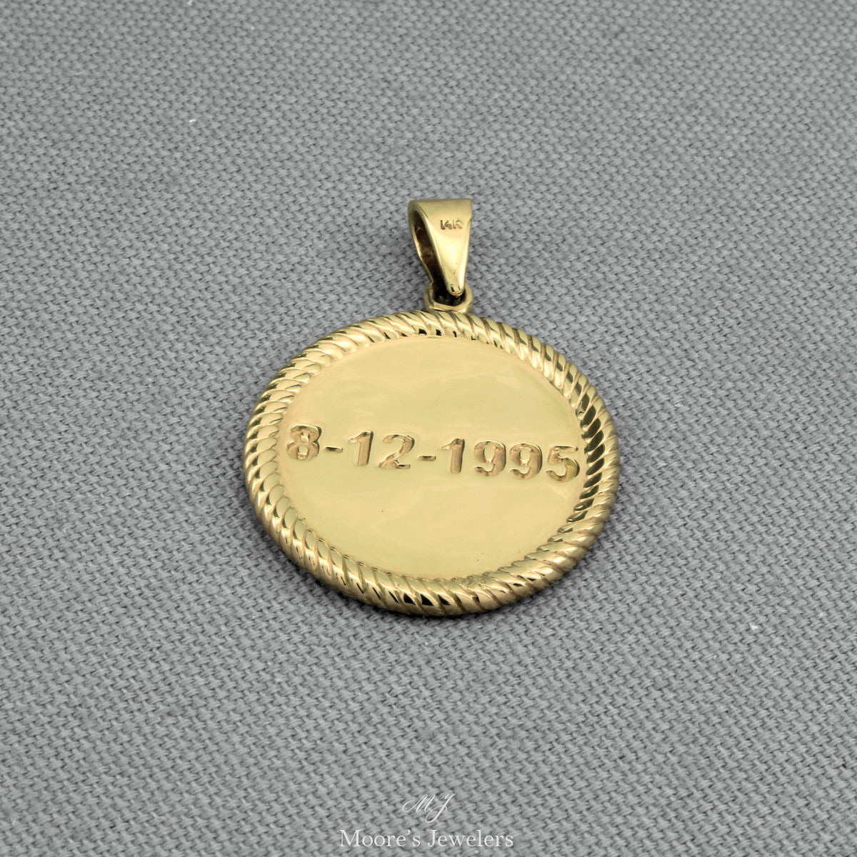 14k Yellow Gold His / Hers Monogram Pendant
