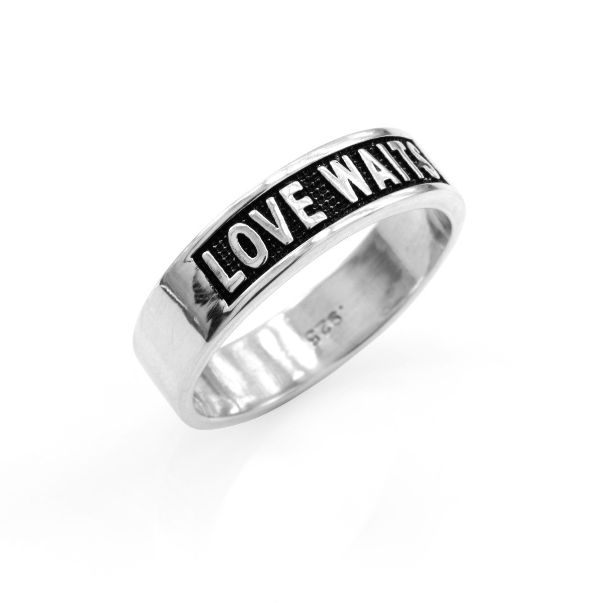 925 Sterling Silver Love Waits Band