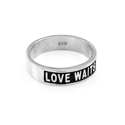 925 Sterling Silver Love Waits Band