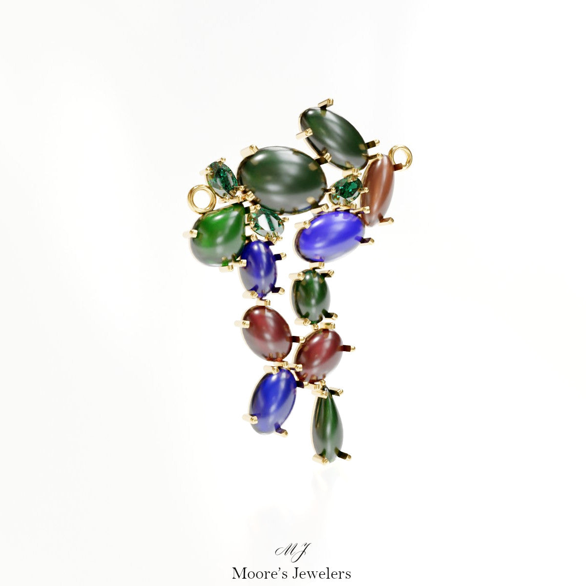 Multi Opal and Emerald Pendant