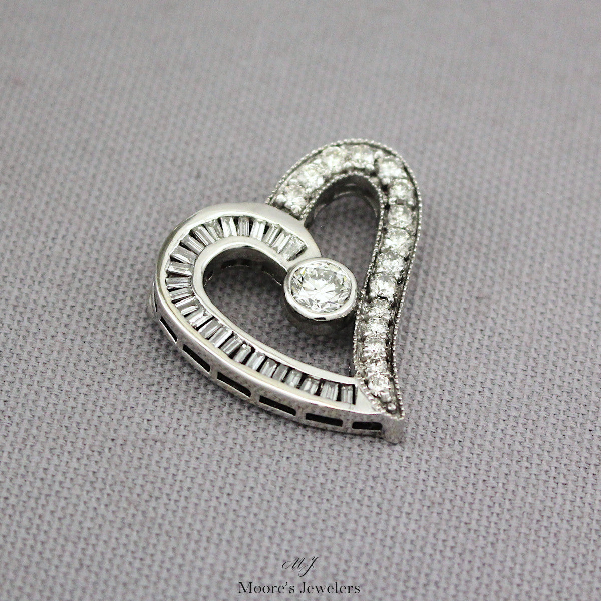 Diamond Slide Heart Pendant