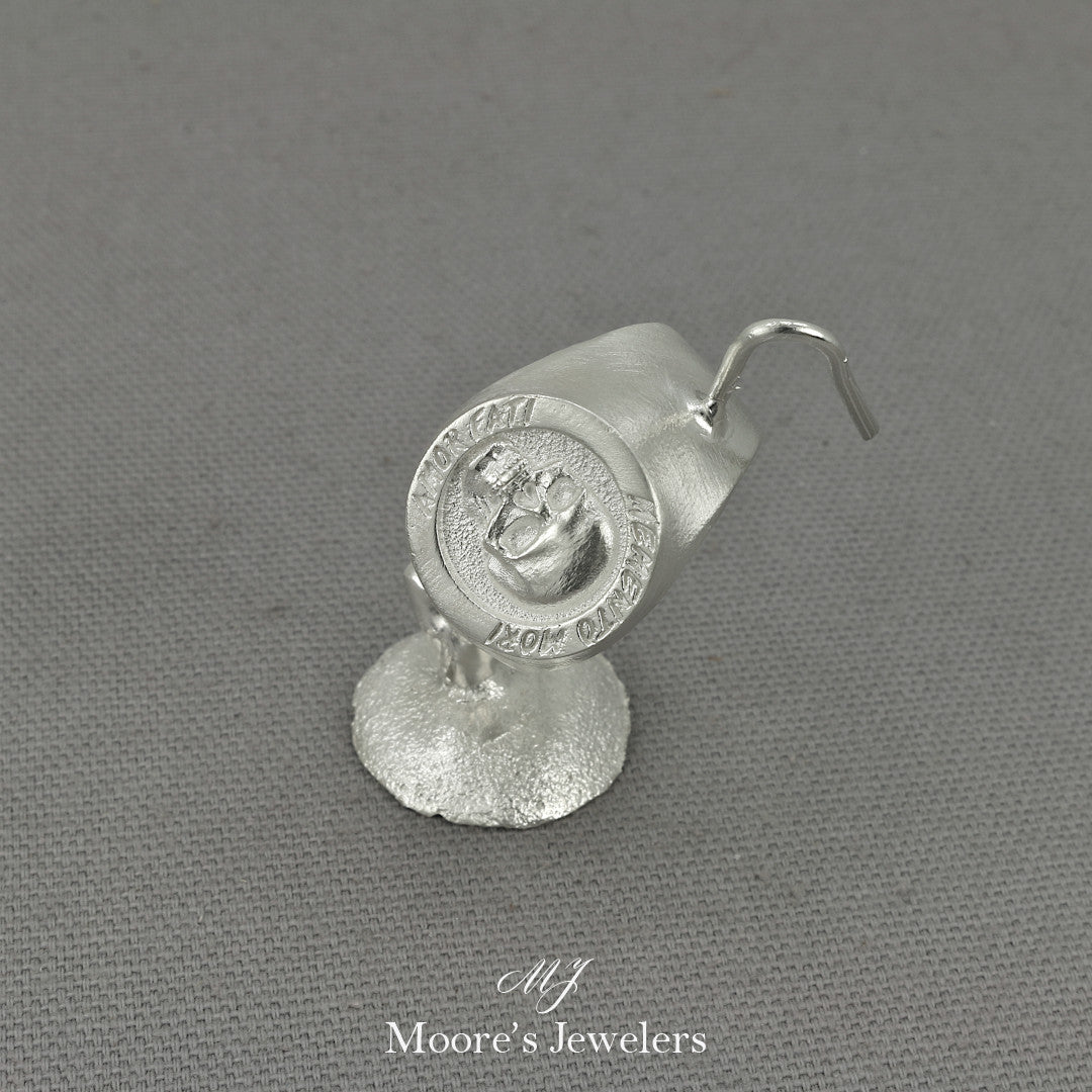 Sterling Silver Skull Signet Ring Casting