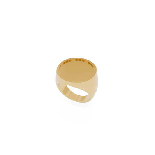 20mm Round Recessed Signet Ring 3d Model