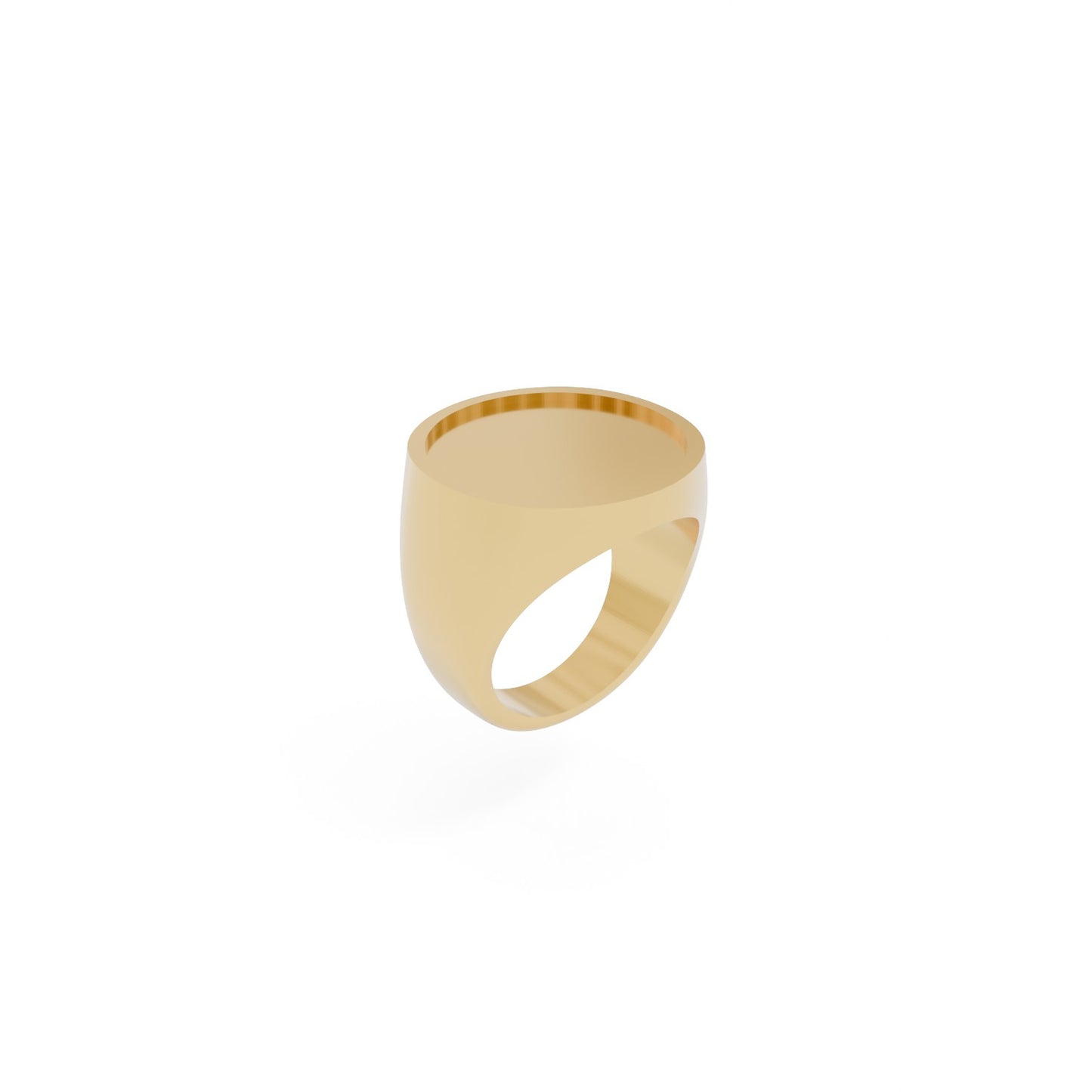 20mm Round Recessed Signet Ring 3d Model