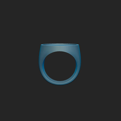 20mm Round Recessed Signet Ring 3d Model