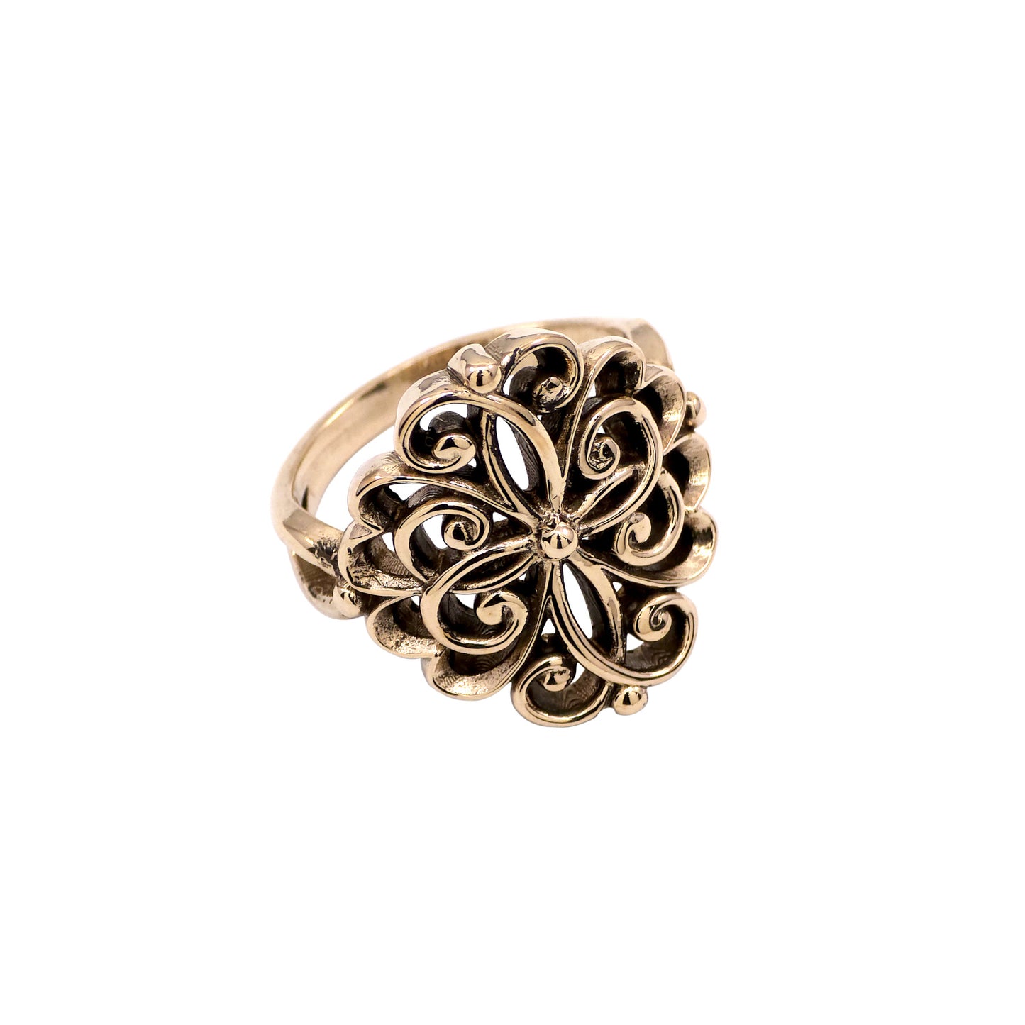 925 Sterling Silver or Yellow Bronze Faux Vintage Interweaving Style Ring