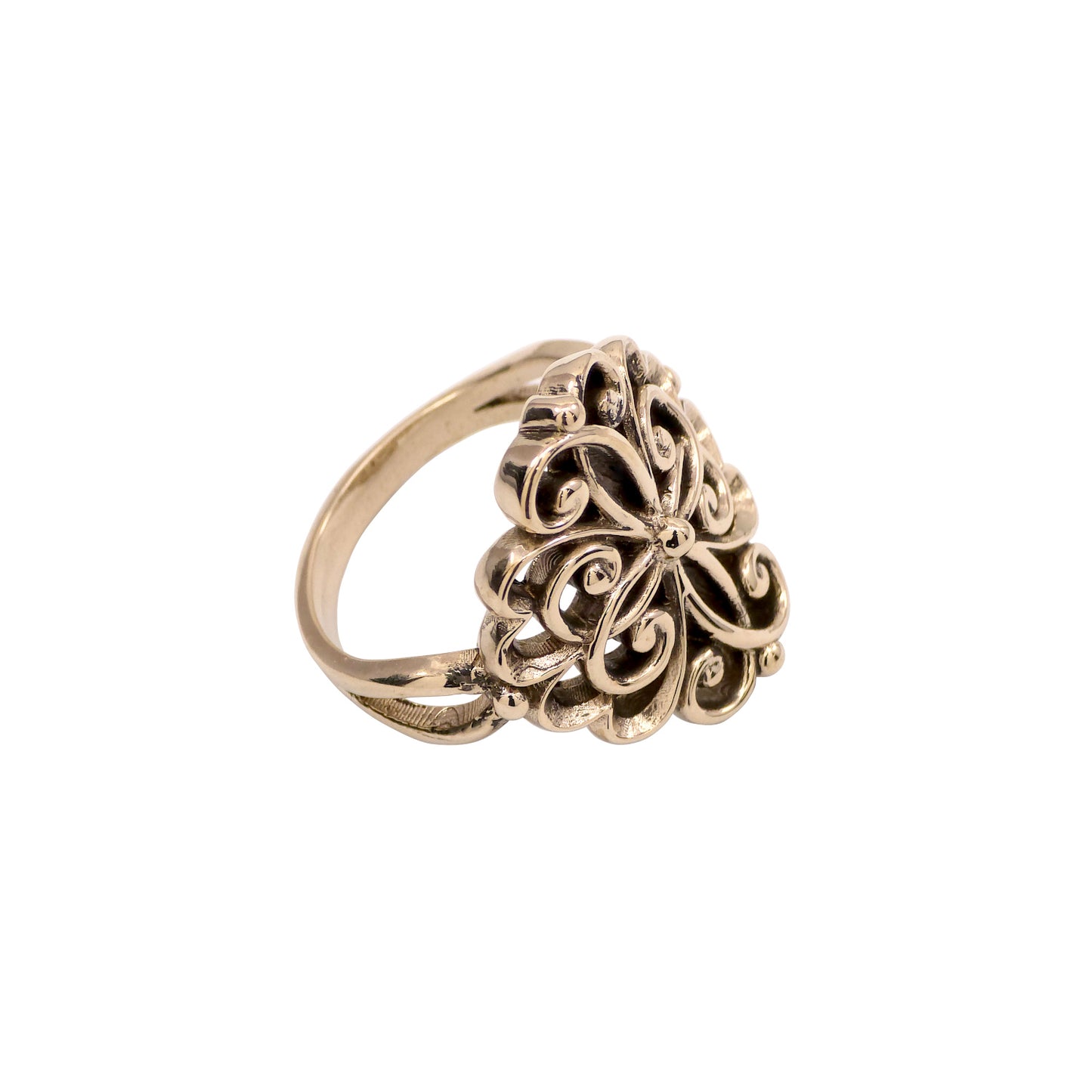 925 Sterling Silver or Yellow Bronze Faux Vintage Interweaving Style Ring