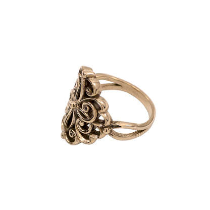 925 Sterling Silver or Yellow Bronze Faux Vintage Interweaving Style Ring