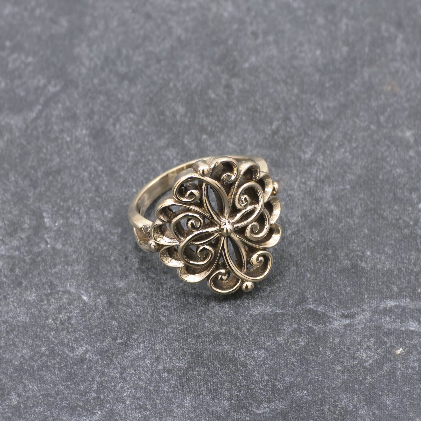 925 Sterling Silver or Yellow Bronze Faux Vintage Interweaving Style Ring