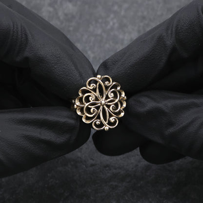 925 Sterling Silver or Yellow Bronze Faux Vintage Interweaving Style Ring