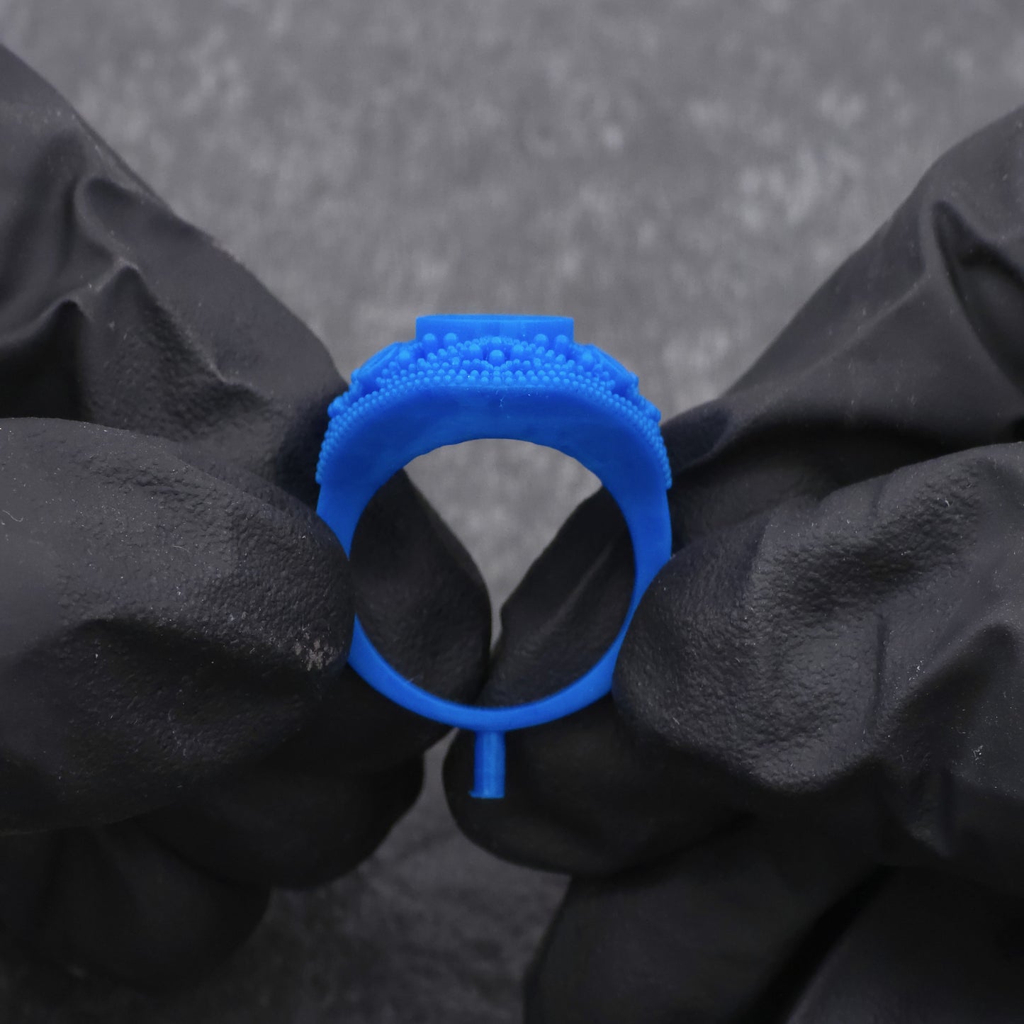 3d Print of Fuax Antique Style Sapphire and Diamond Ring