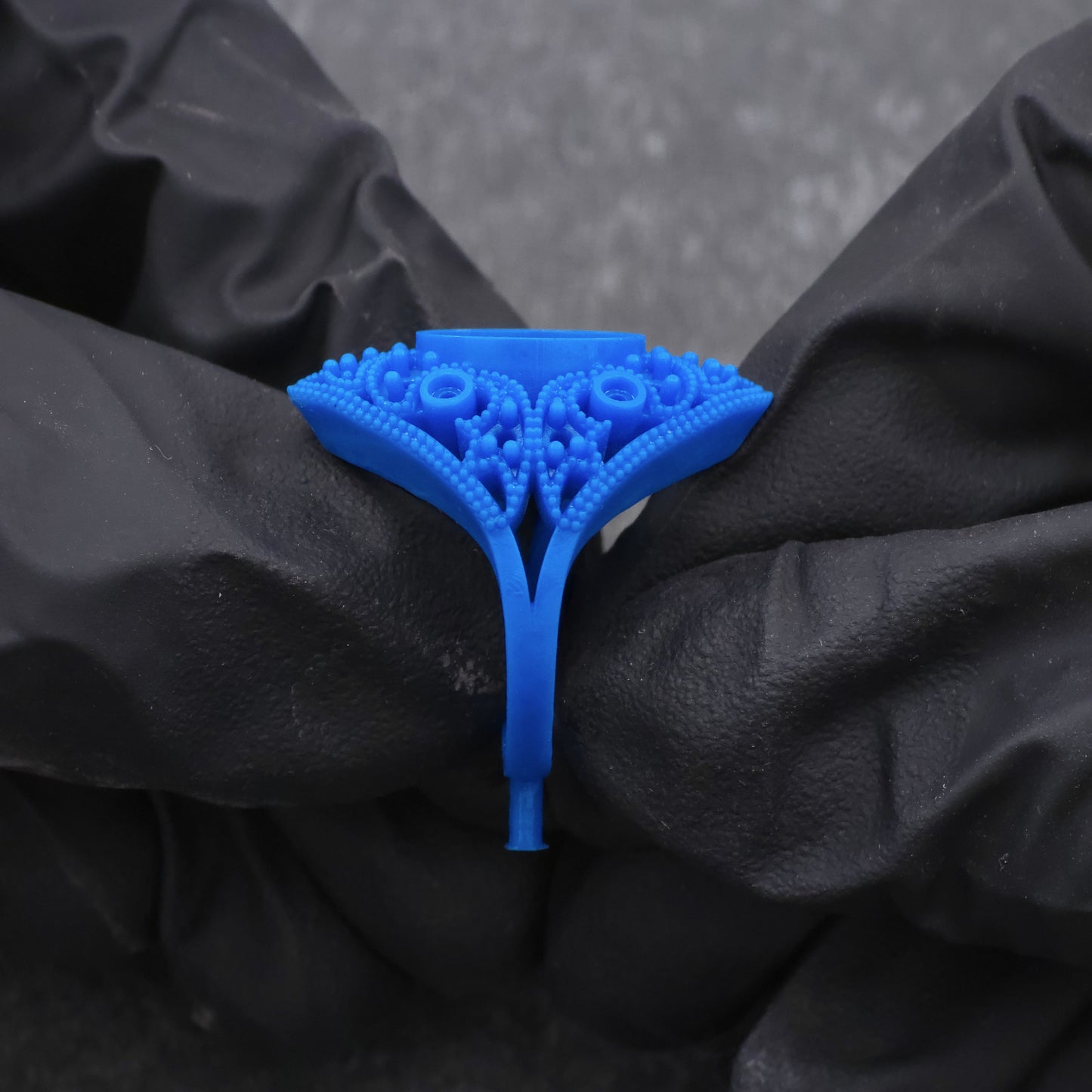 3d Print of Fuax Antique Style Sapphire and Diamond Ring