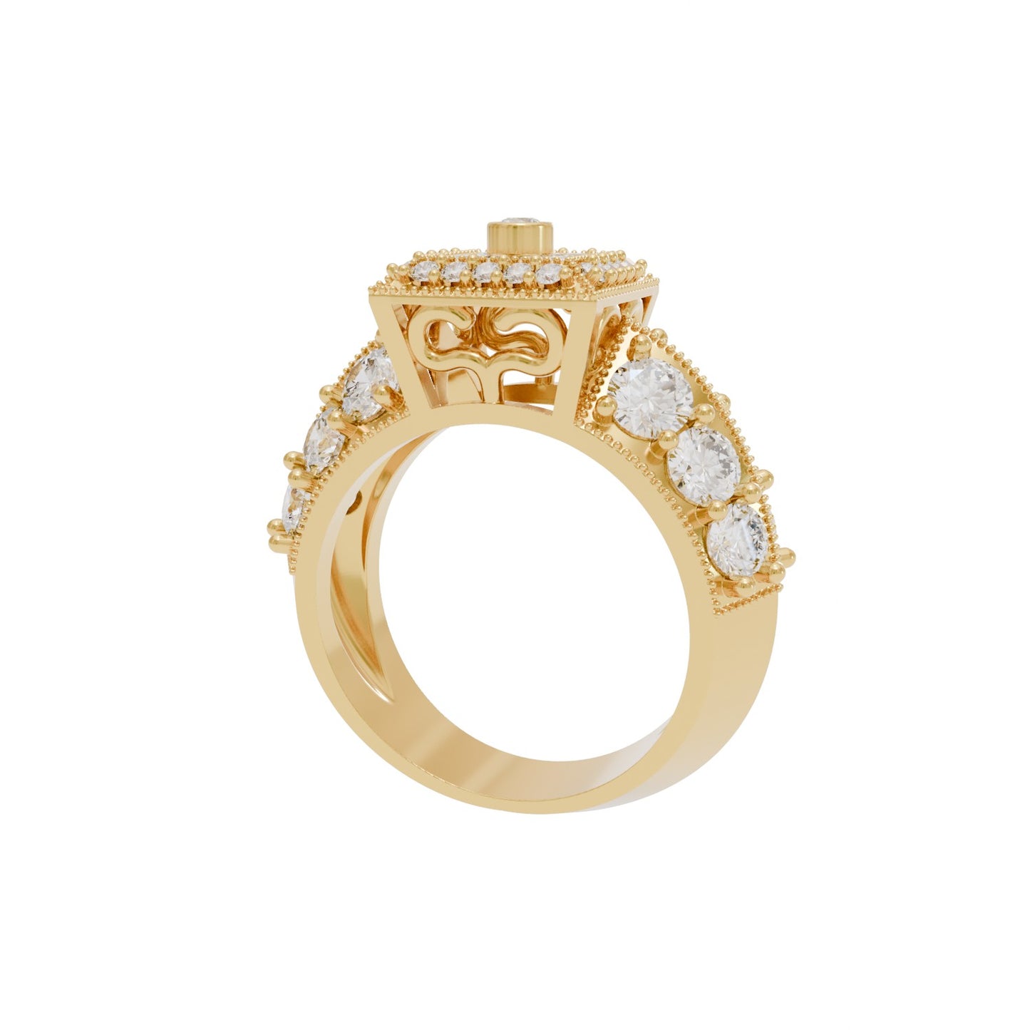 High Fashion Ring 3d Model