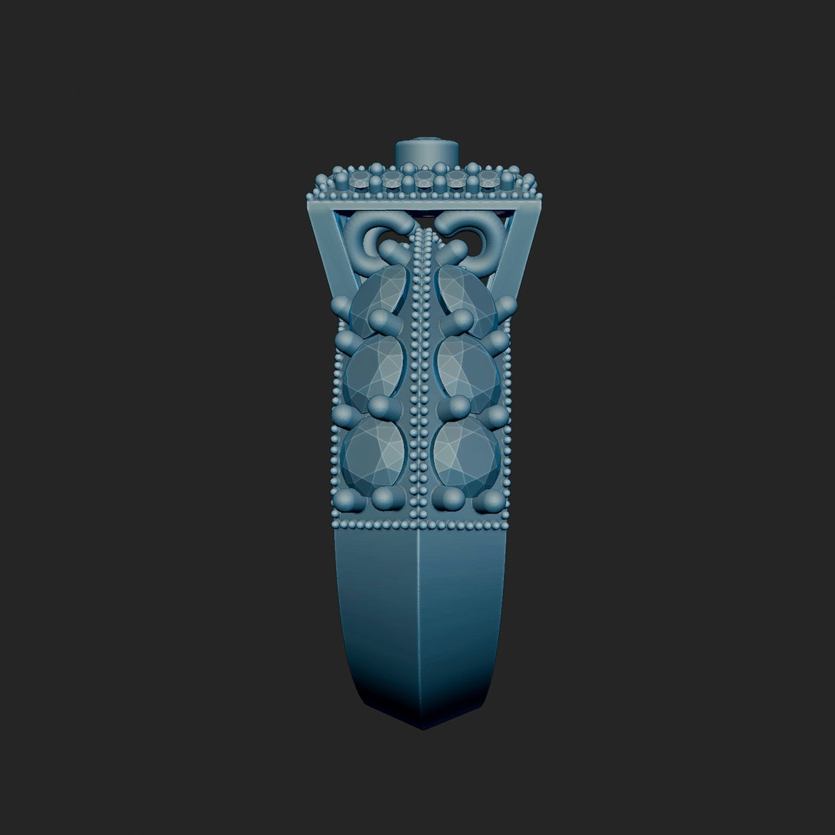 High Fashion Ring 3d Model