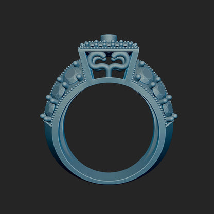 High Fashion Ring 3d Model