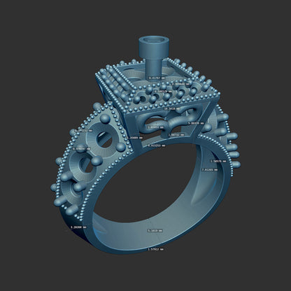 High Fashion Ring 3d Model