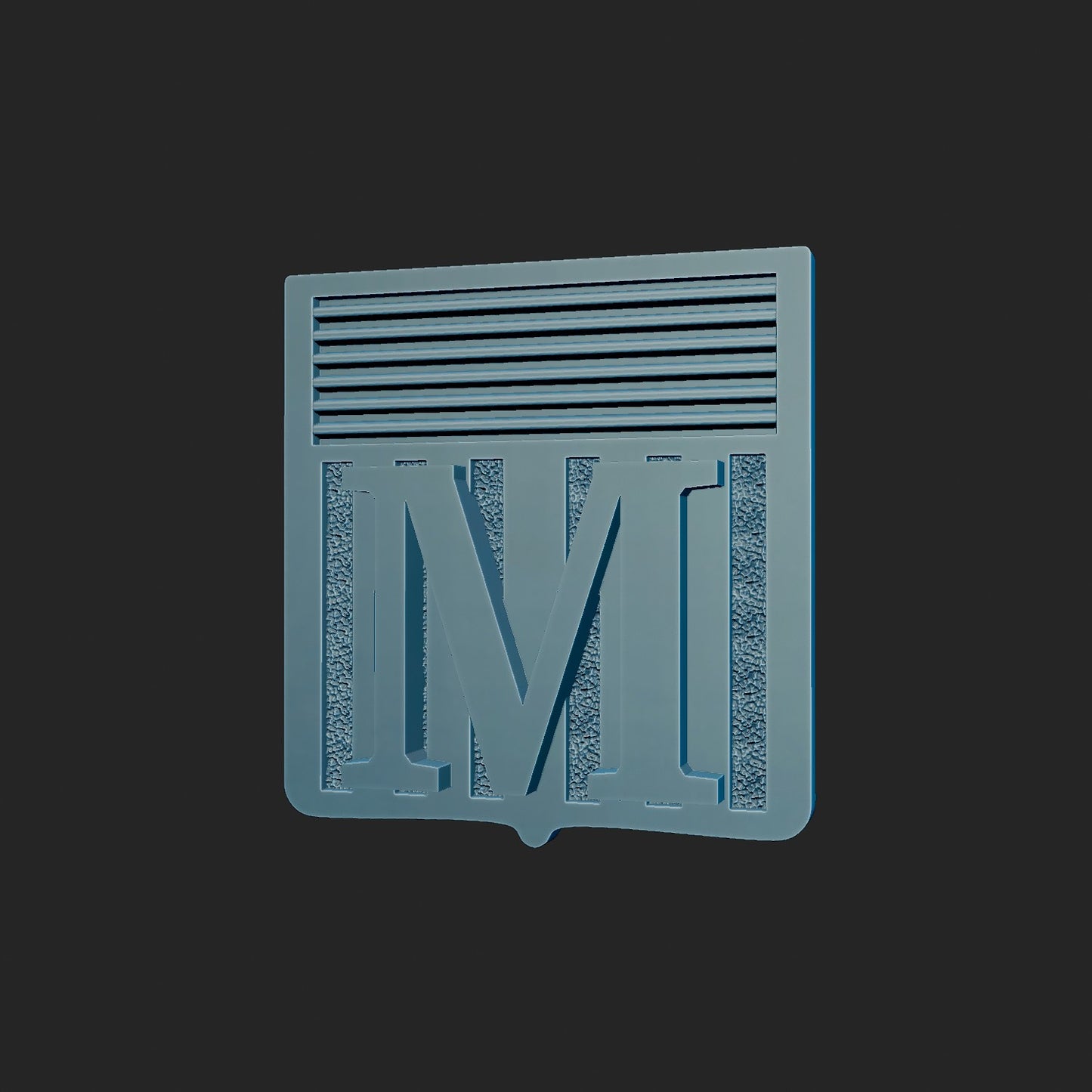 Tie Tac or Cuff Link Initials Topper 3d Model