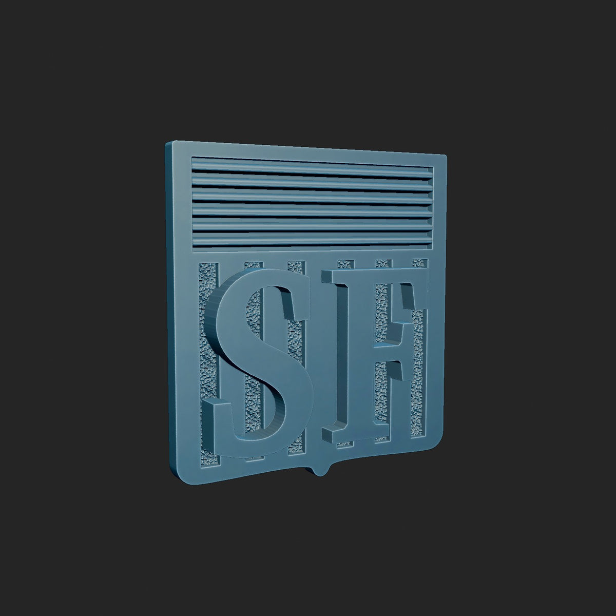 Tie Tac or Cuff Link Initials Topper 3d Model