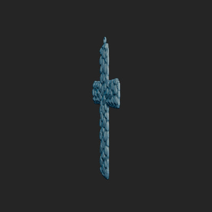 Large Nugget Cross 3d Model