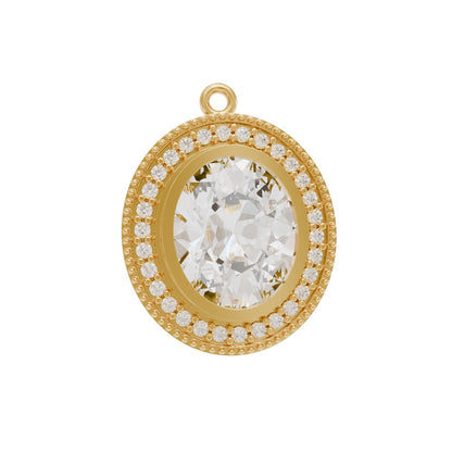 Oval and Round Diamond Pendant 3d Model