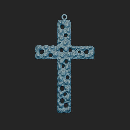 Open Nugget Pattern Cross 3d Model