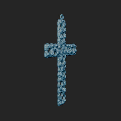 Open Nugget Pattern Cross 3d Model