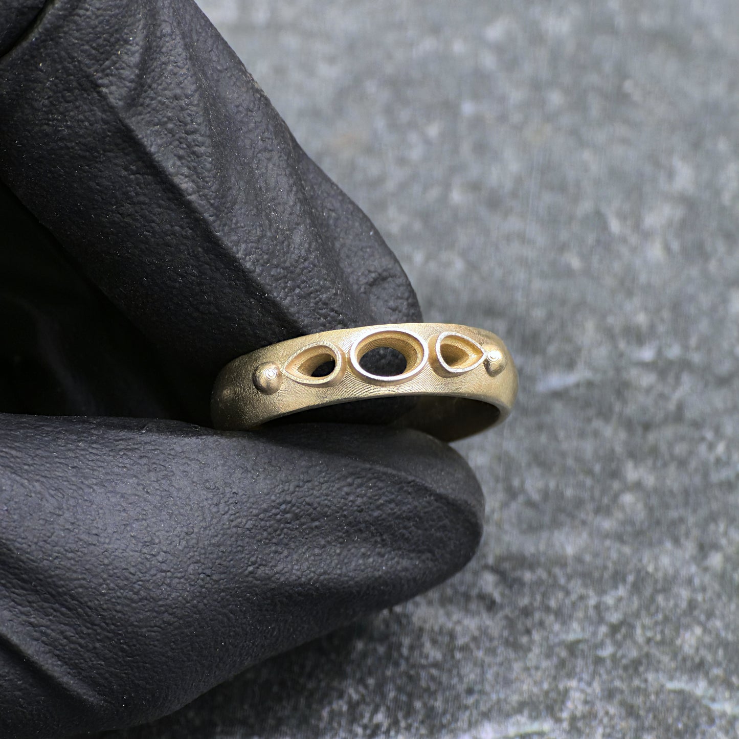 Oval and Pear Diamond Gent Ring