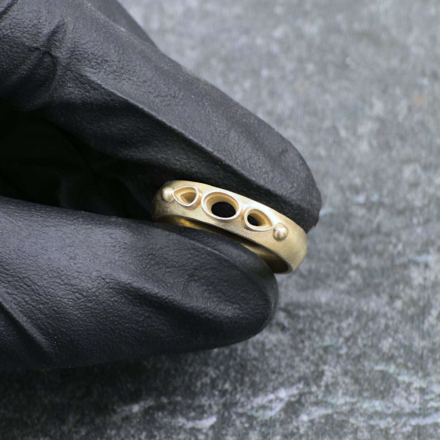 Oval and Pear Diamond Gent Ring