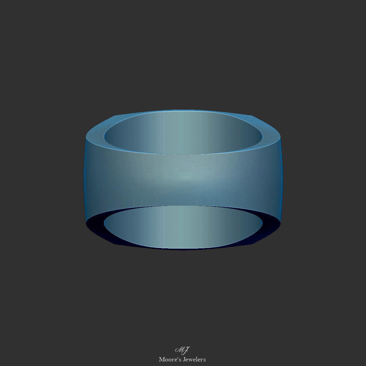 Engraveable Signet Ring Shank 3d Model