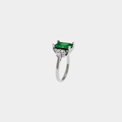 Custom Made Emerald and Diamond Ring