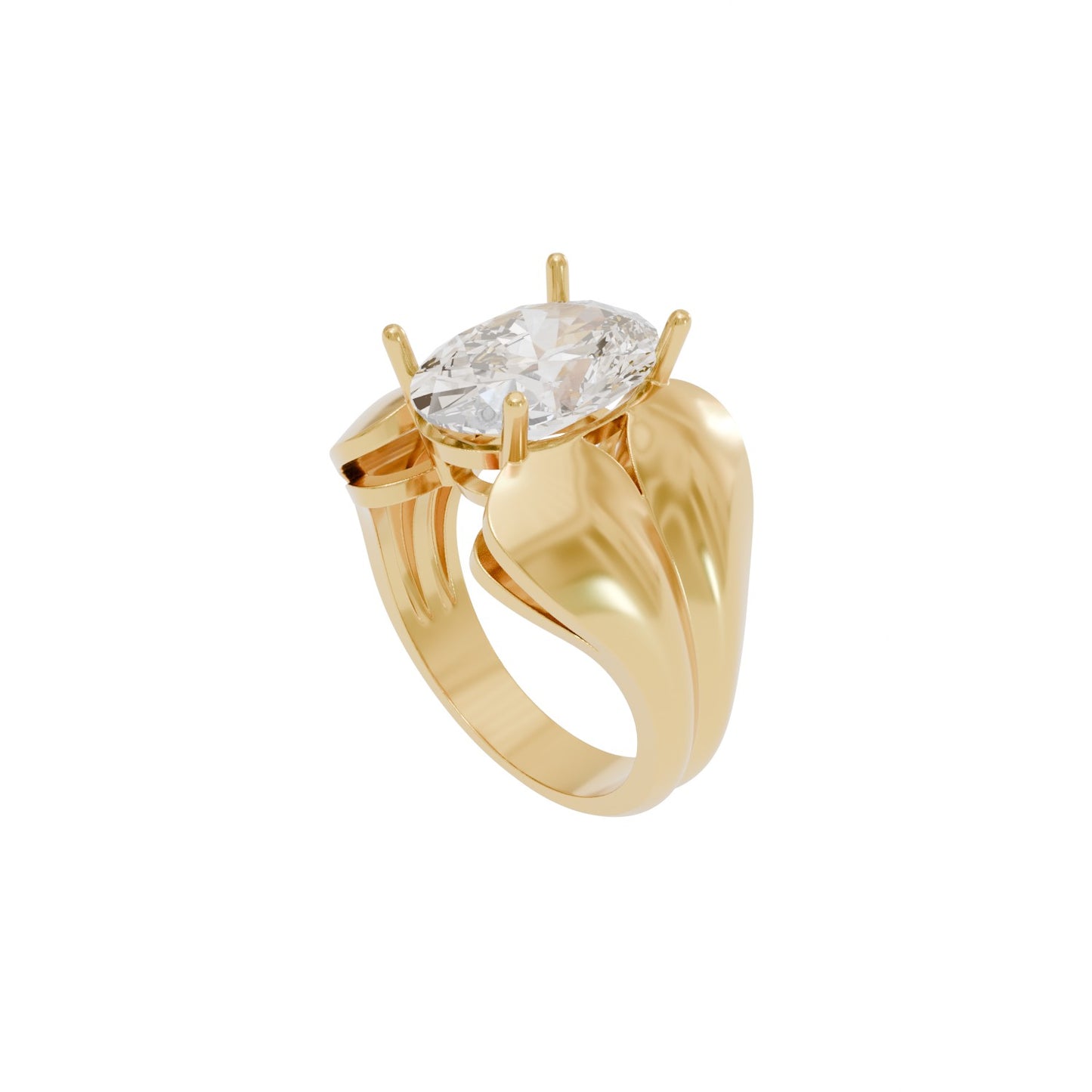 Faux Vintage Style Cocktail Ring 3d Model