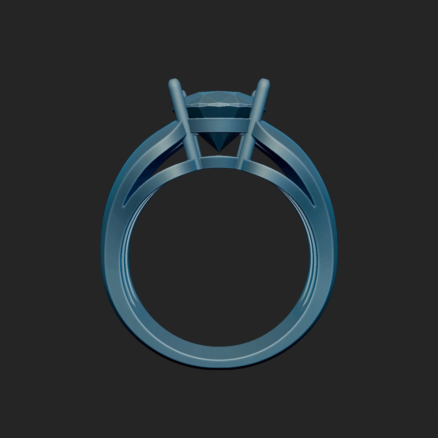 Faux Vintage Style Cocktail Ring 3d Model
