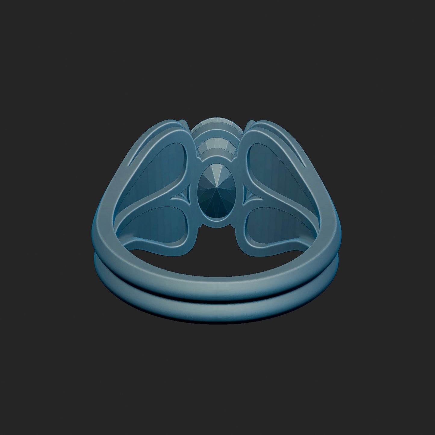 Faux Vintage Style Cocktail Ring 3d Model