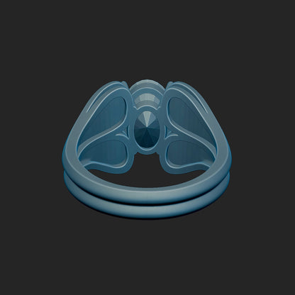 Faux Vintage Style Cocktail Ring 3d Model
