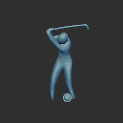 Abstract Golfer Pendant