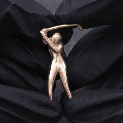 14k Yellow Updated Abstract Golfer Pendant