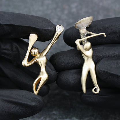 Abstract Golfer Pendant